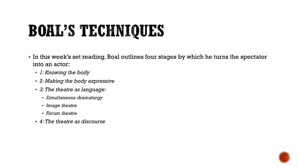 boal s techniques