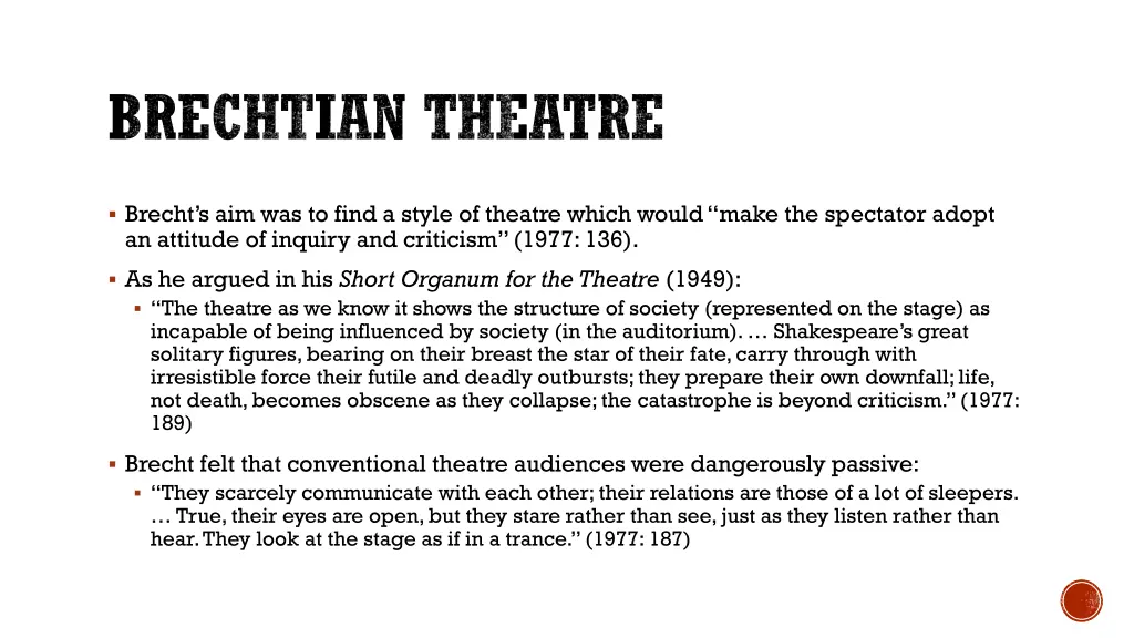 brechtian theatre