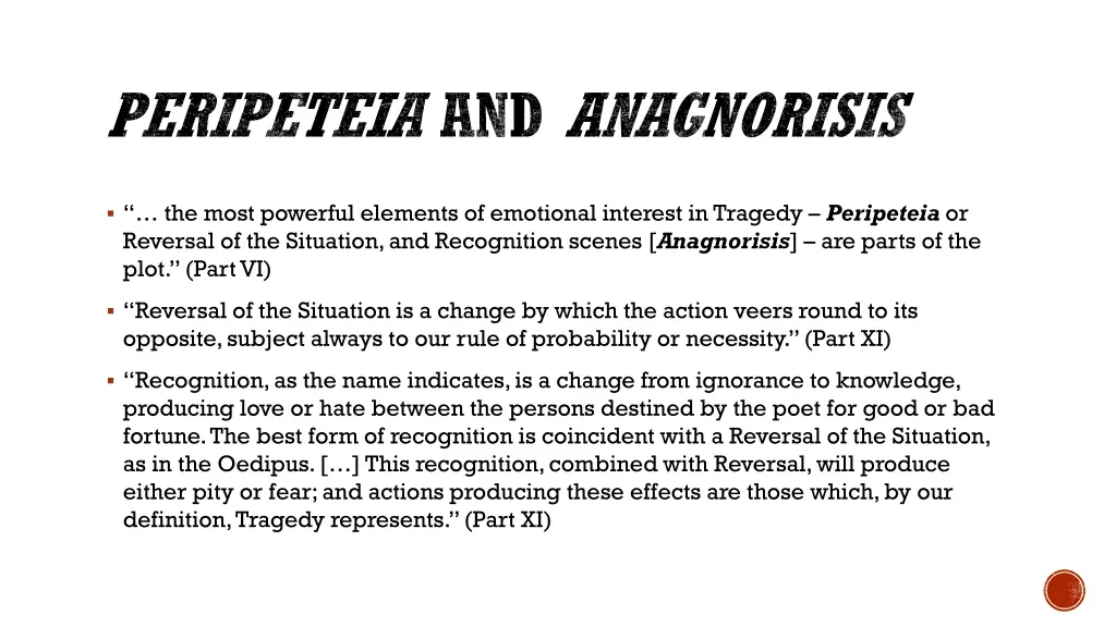 peripeteia and anagnorisis