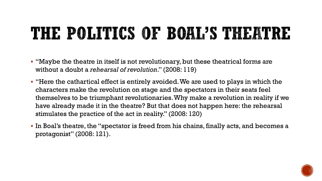 the politics of boal s theatre