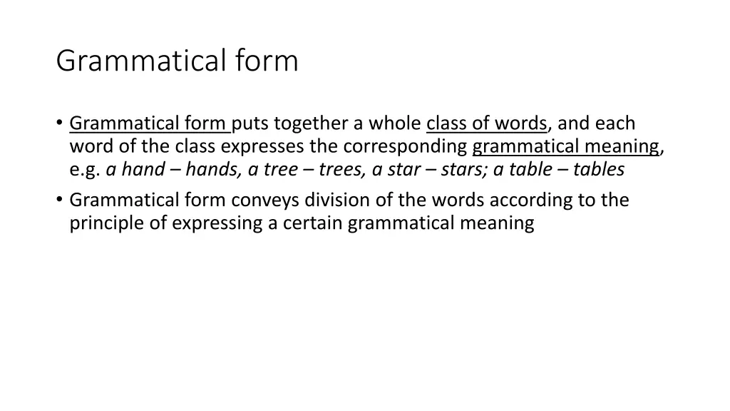 grammatical form 1