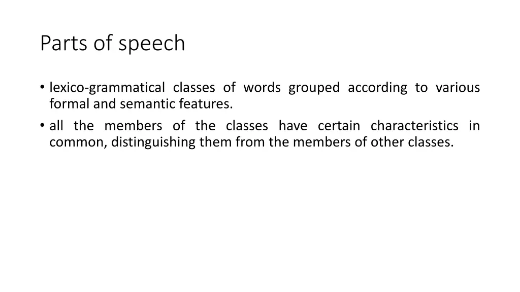 parts of speech