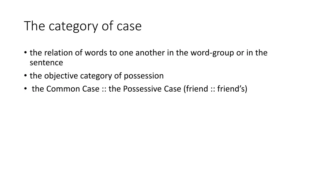 the category of case
