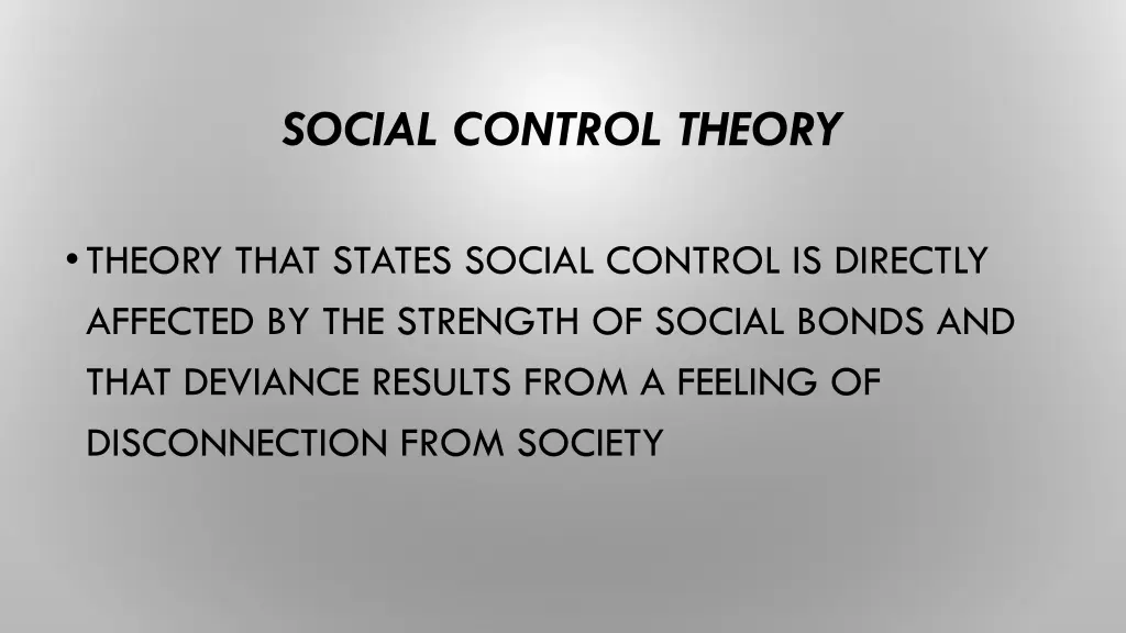 social control theory