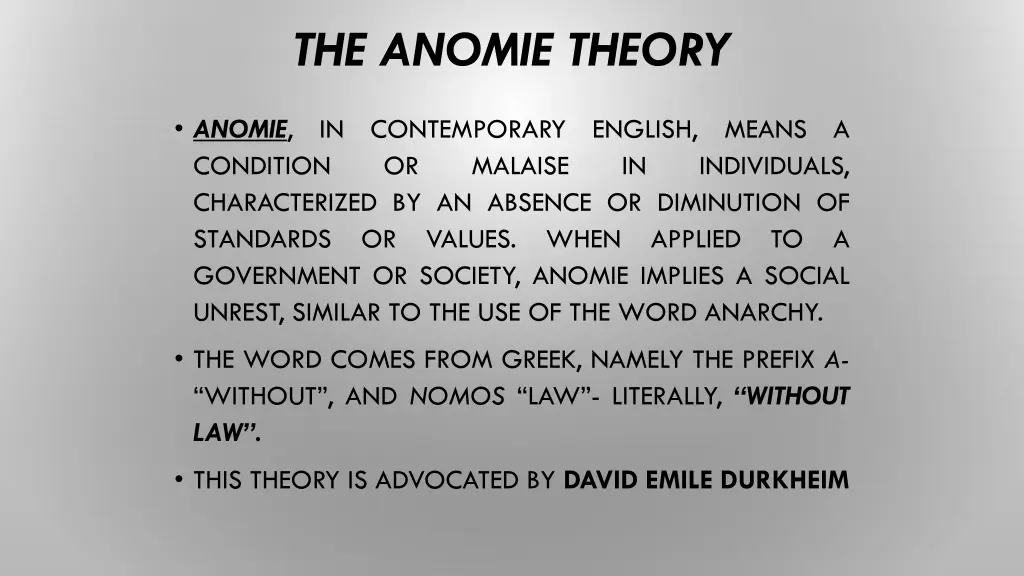 the anomie theory