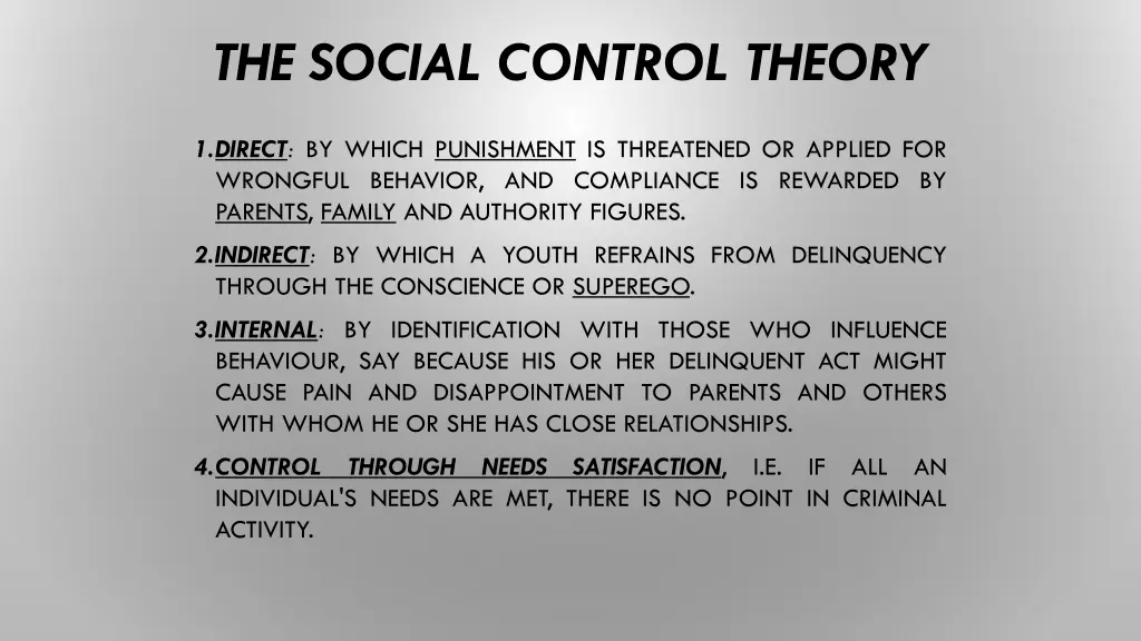 the social control theory 1