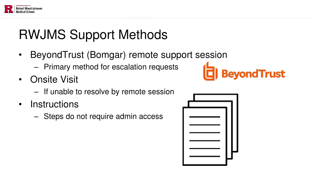 rwjms support methods