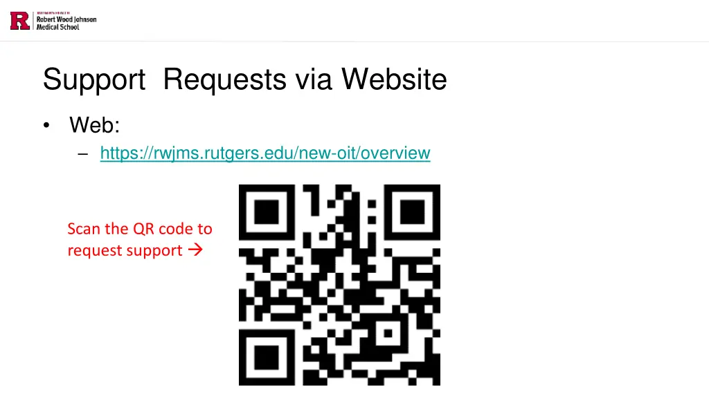 support requests via website