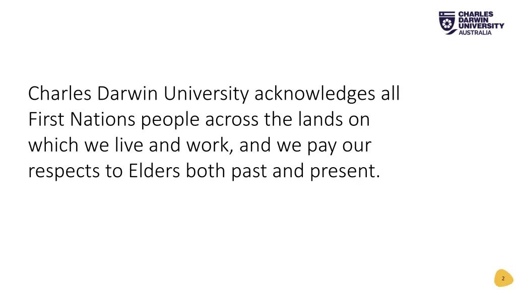 charles darwin university acknowledges all first