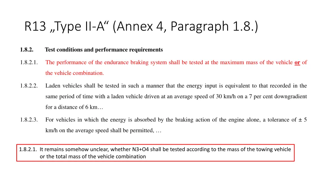 r13 type ii a annex 4 paragraph 1 8 1