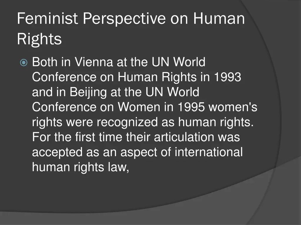 feminist perspective on human rights
