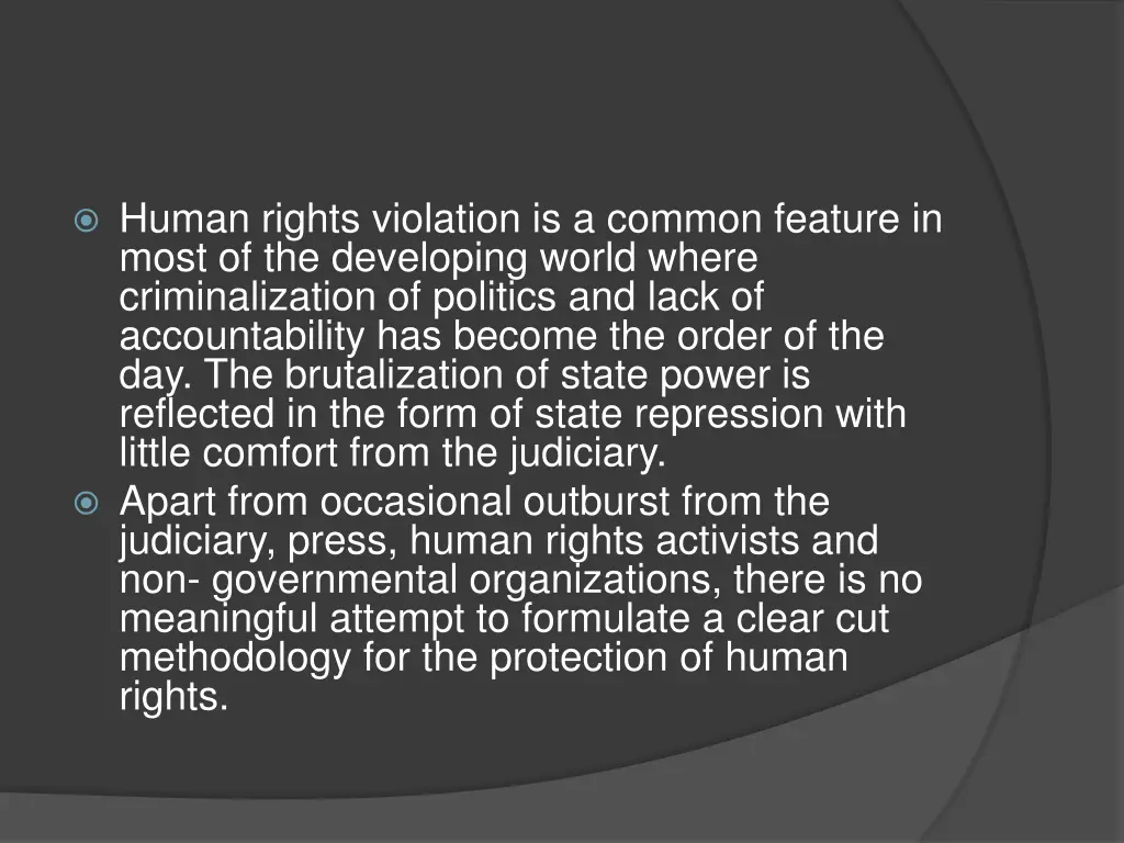 human rights violation is a common feature