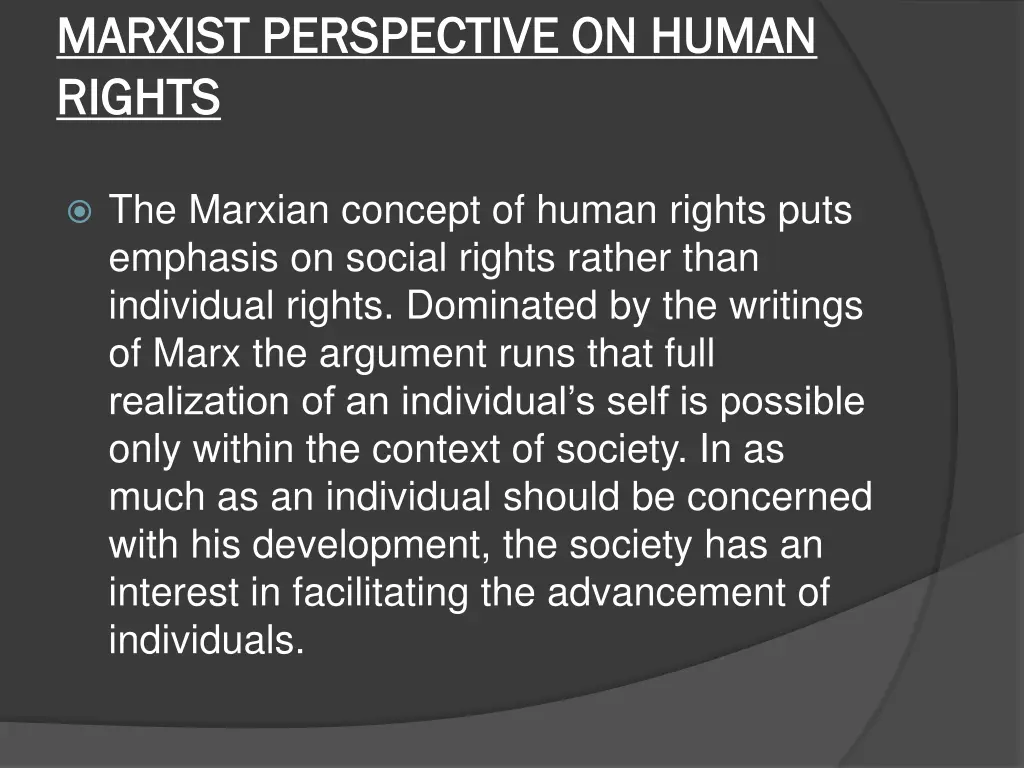 marxist perspective on human marxist perspective