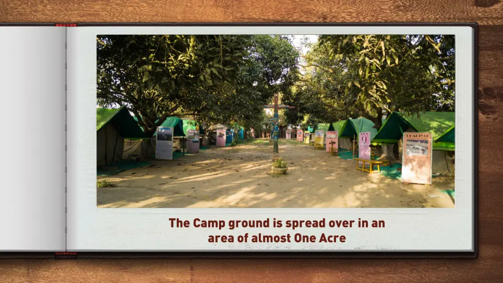 the camp ground is spread over in an area
