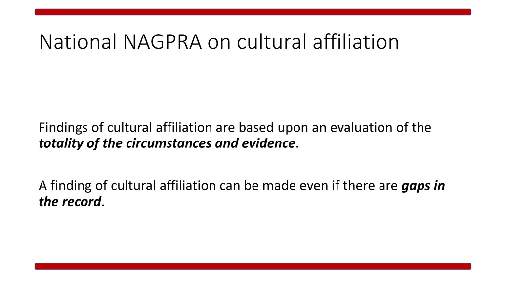 national nagpra on cultural affiliation