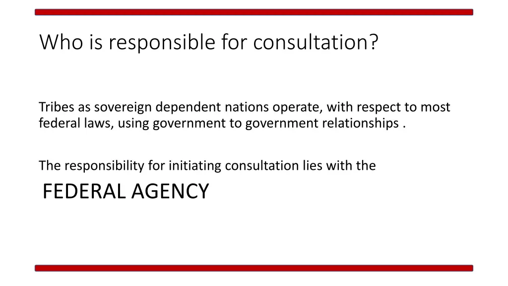 who is responsible for consultation