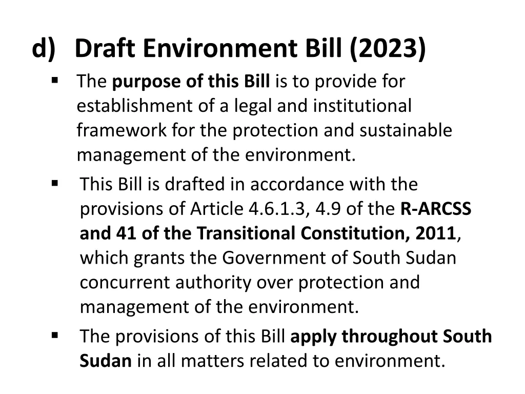 d draft environment bill 2023 the purpose of this