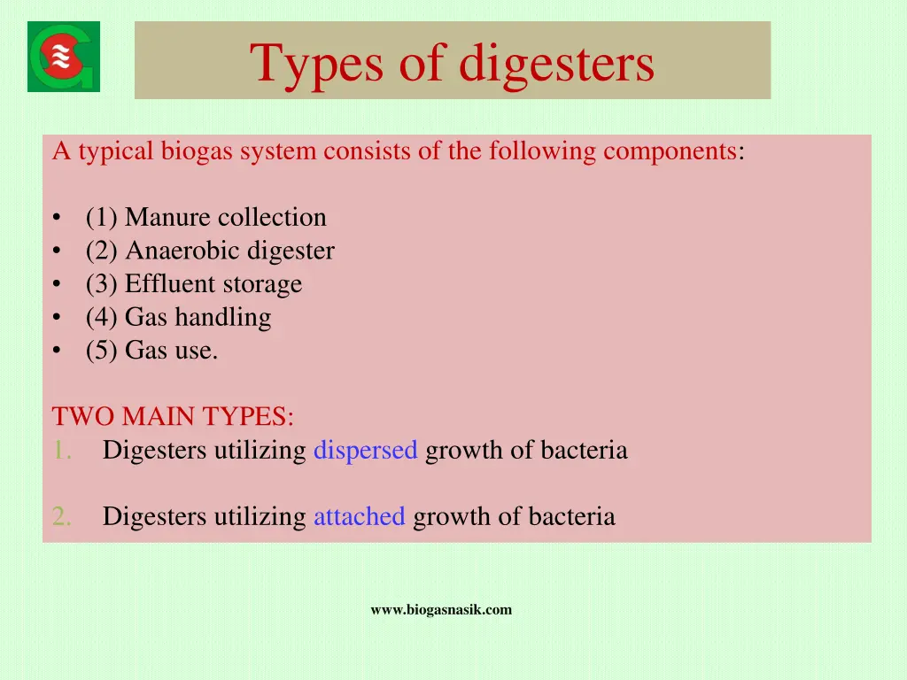 types of digesters