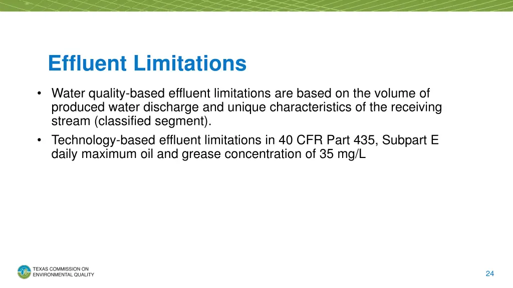 effluent limitations