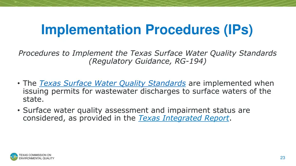 implementation procedures ips