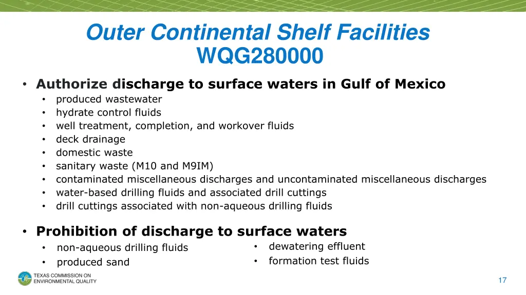 outer continental shelf facilities wqg280000