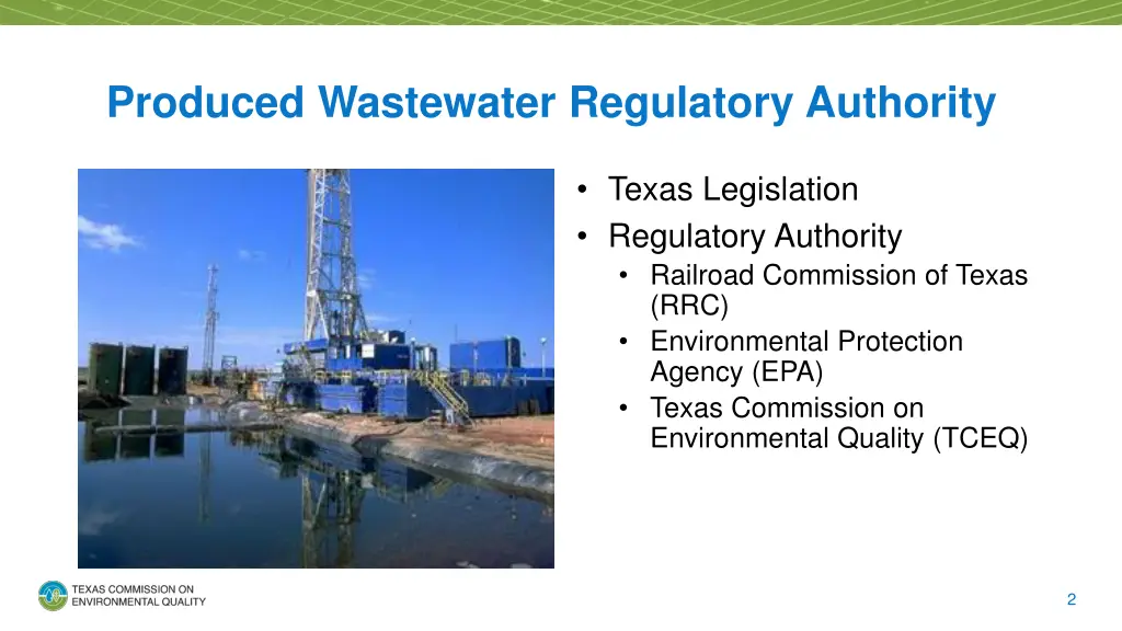 produced wastewater regulatory authority