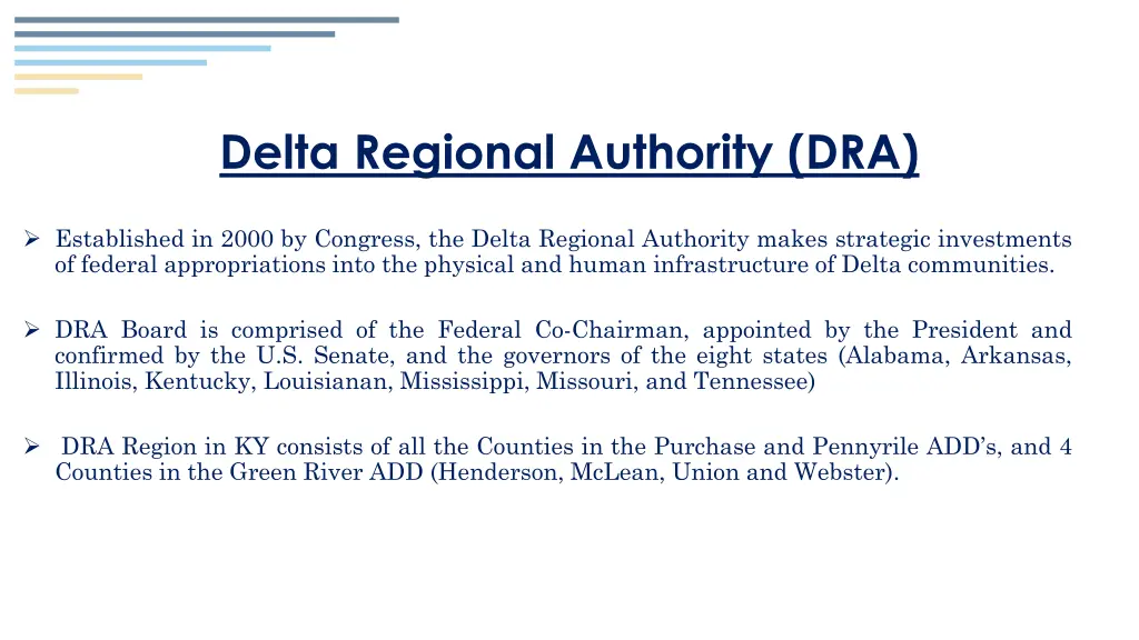 delta regional authority dra