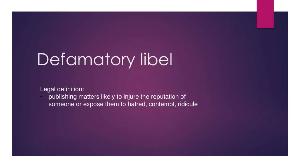 defamatory libel