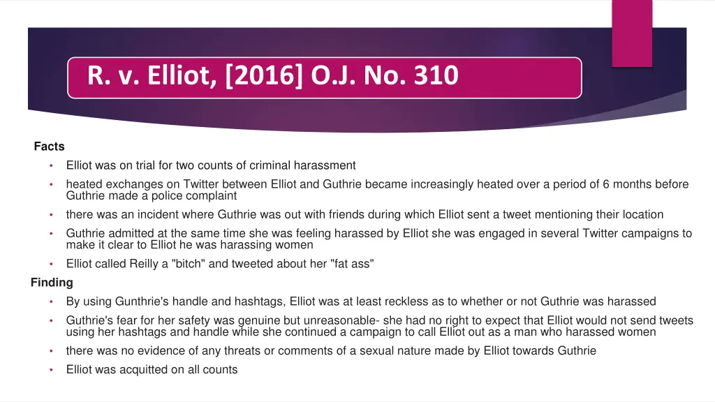 r v elliot 2016 o j no 310