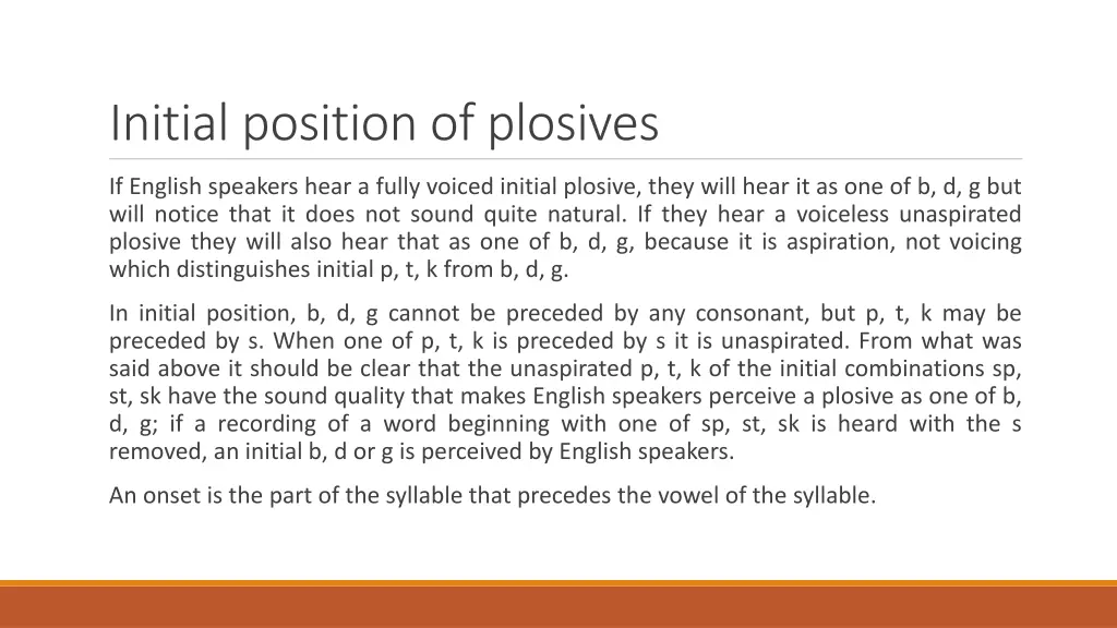 initial position of plosives