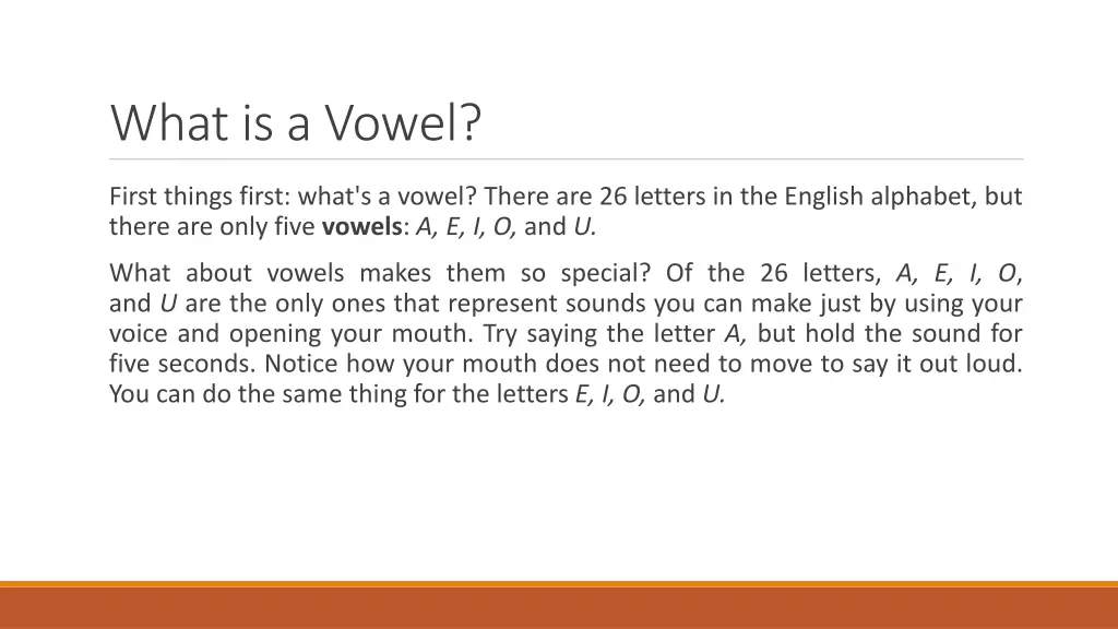 what is a vowel