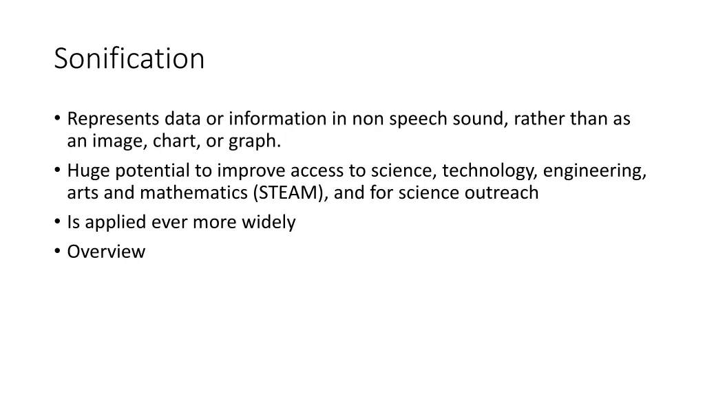 sonification