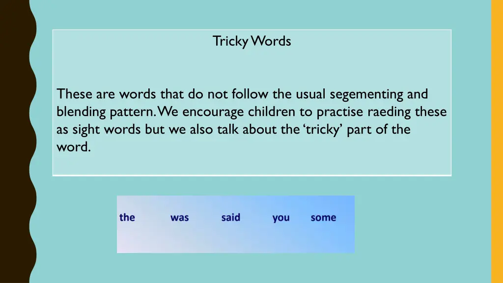 tricky words