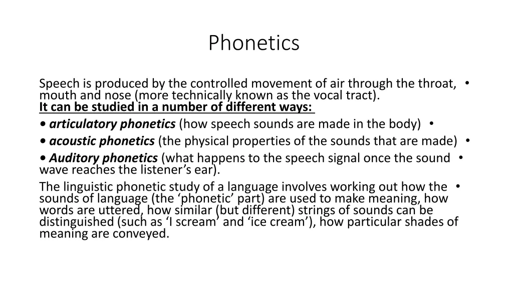 phonetics