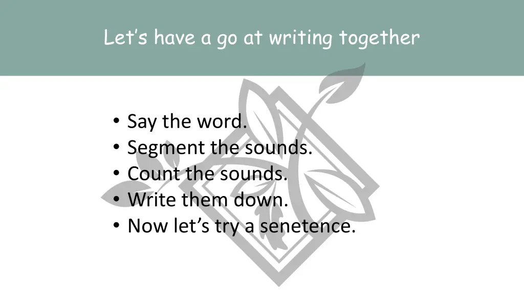 let s have a go at writing together