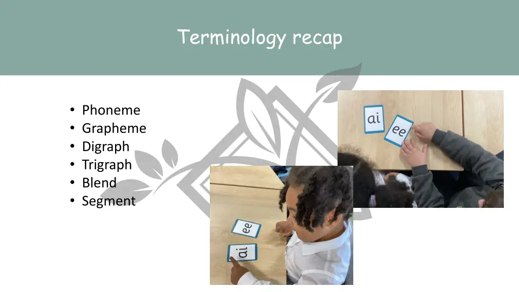 terminology recap