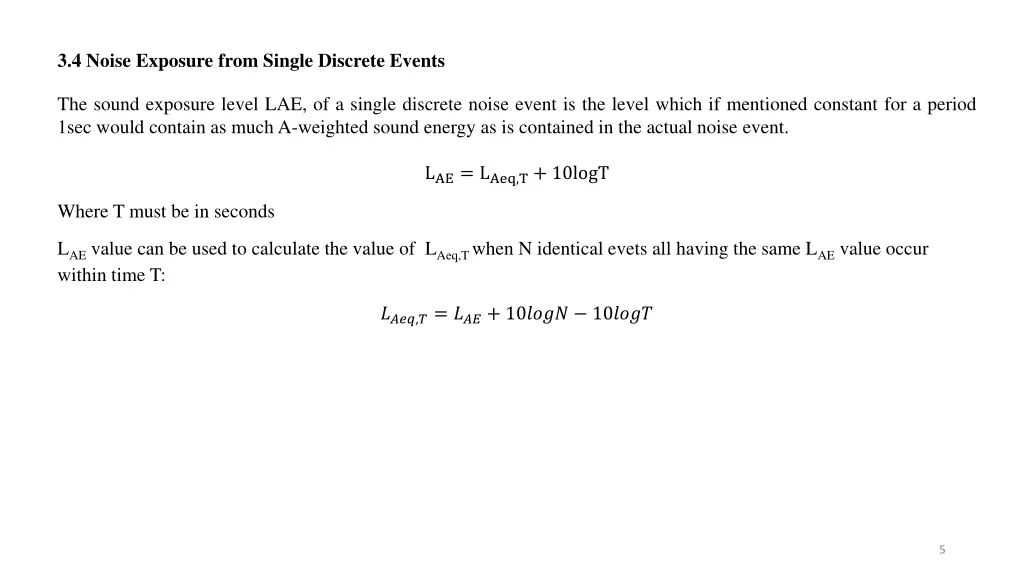 3 4 noise exposure from single discrete events