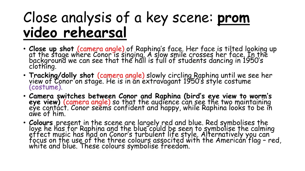 close analysis of a key scene prom video 2