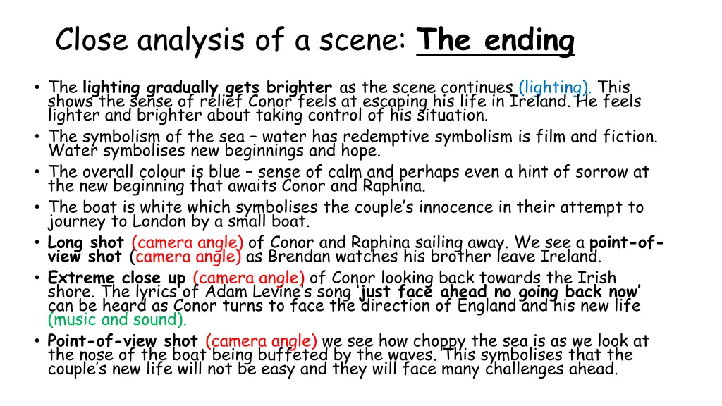 close analysis of a scene the ending 2