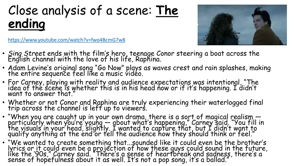 close analysis of a scene the ending