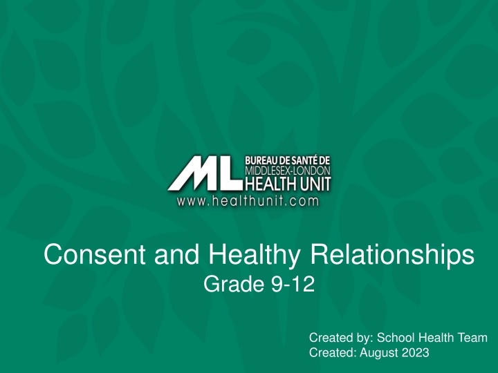 consent and healthy relationships grade 9 12