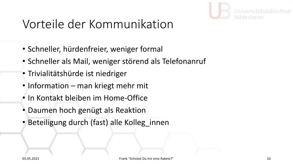 vorteile der kommunikation