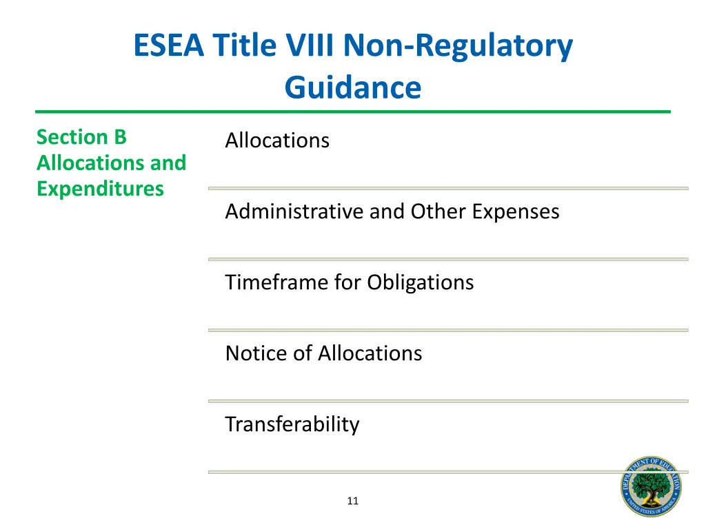 esea title viii non regulatory guidance 2