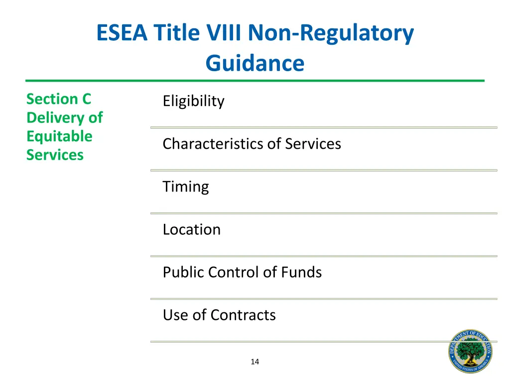 esea title viii non regulatory guidance 3