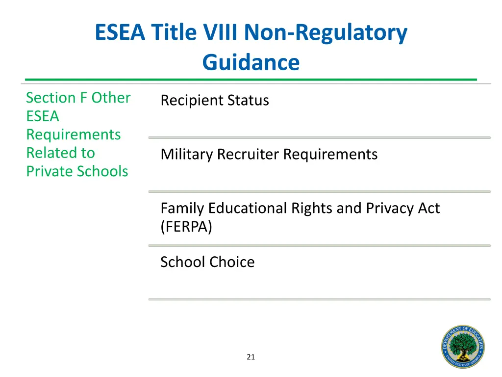 esea title viii non regulatory guidance 6