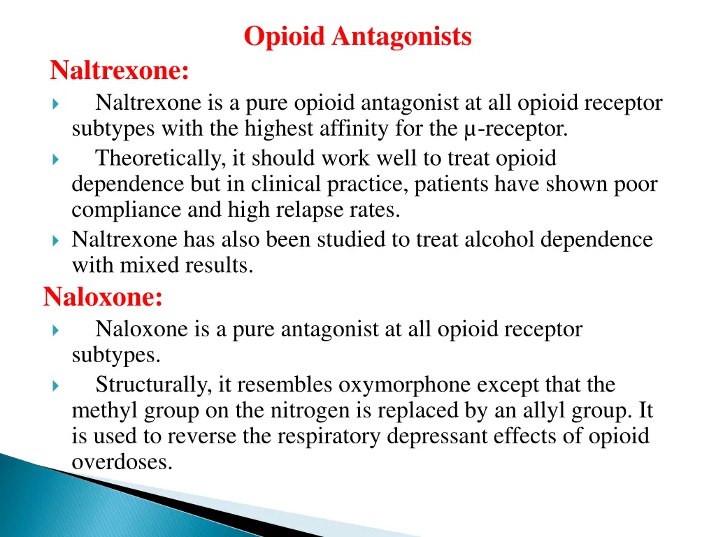 opioid antagonists