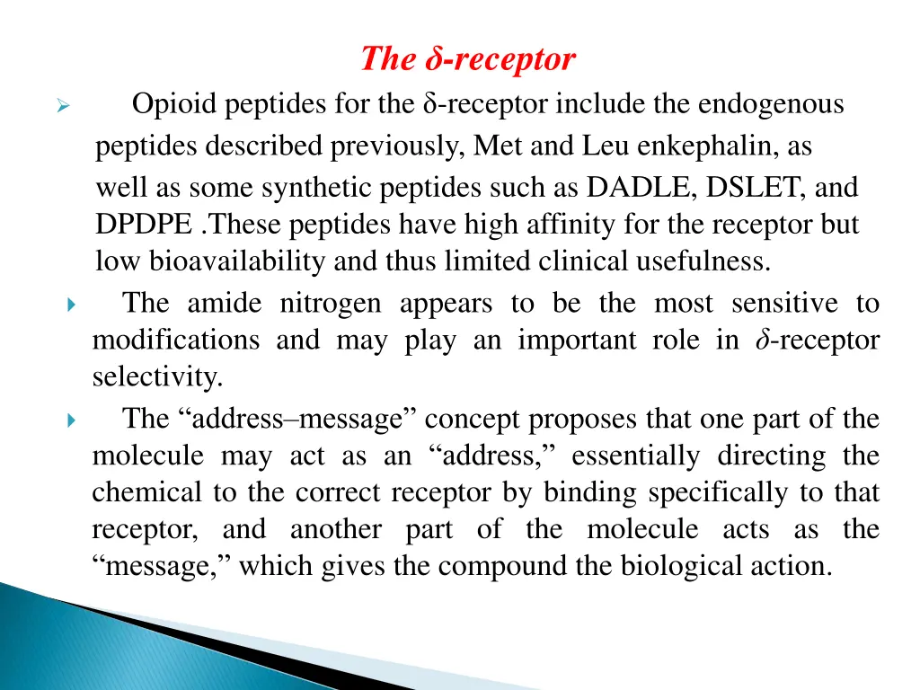 the receptor