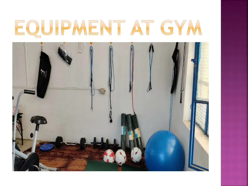 equipment at gym