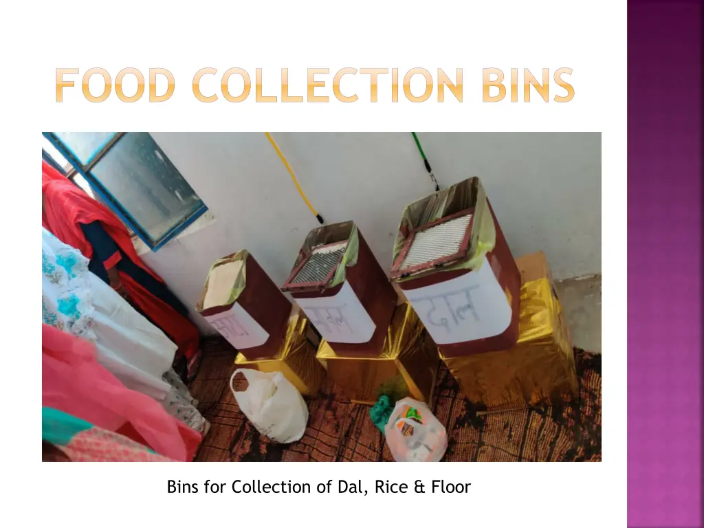 food collection bins