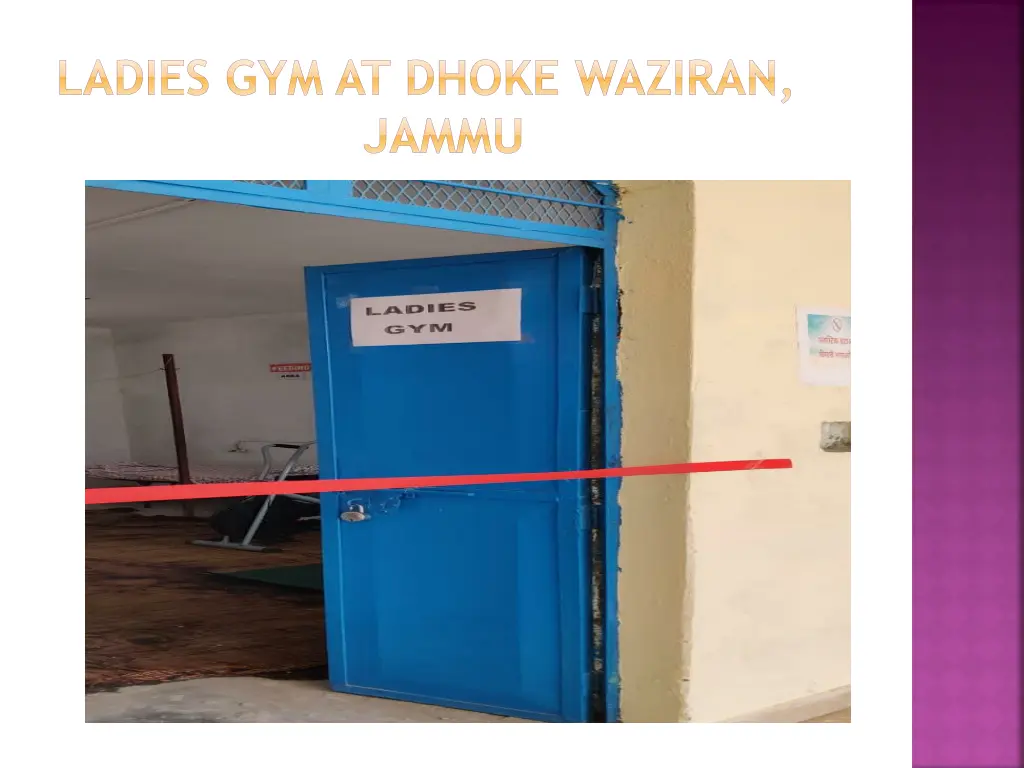 ladies gym at dhoke waziran jammu